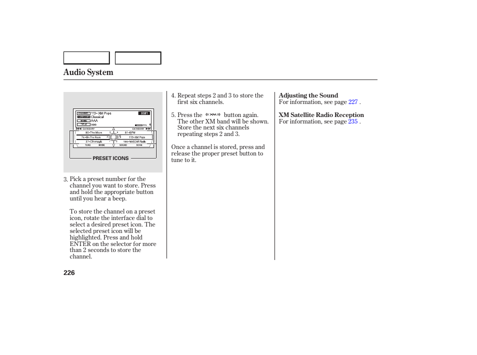 Audio system | Acura 2007 RDX - Owner's Manual User Manual | Page 230 / 442