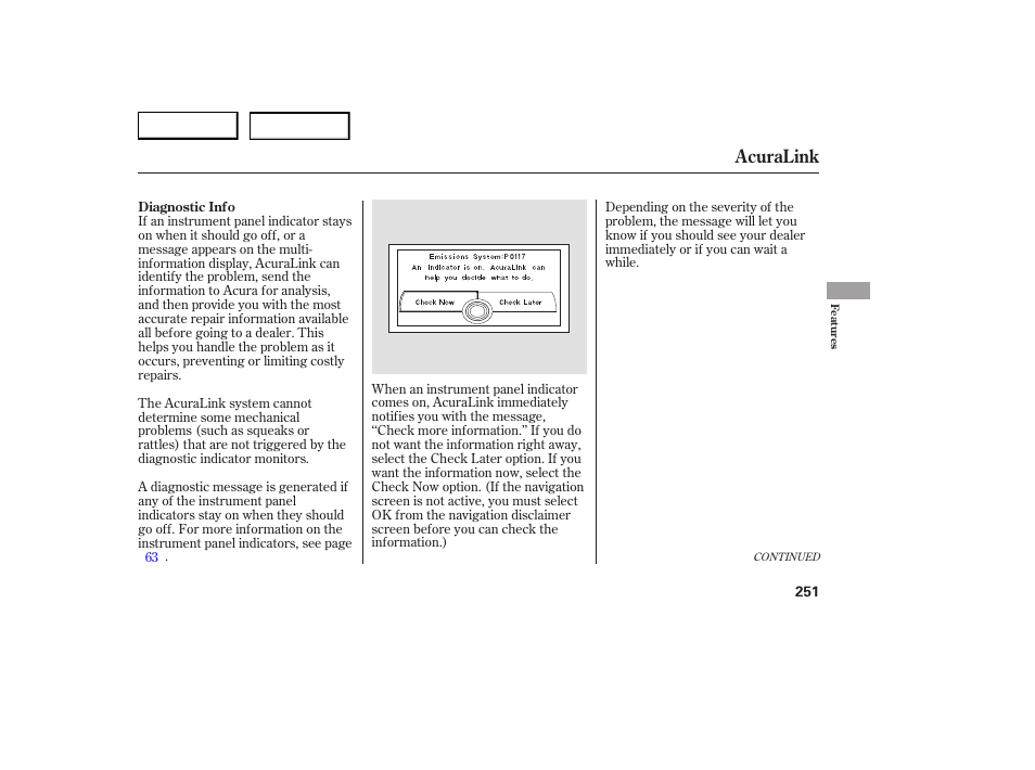 Acuralink | Acura 2007 RDX - Owner's Manual User Manual | Page 255 / 442