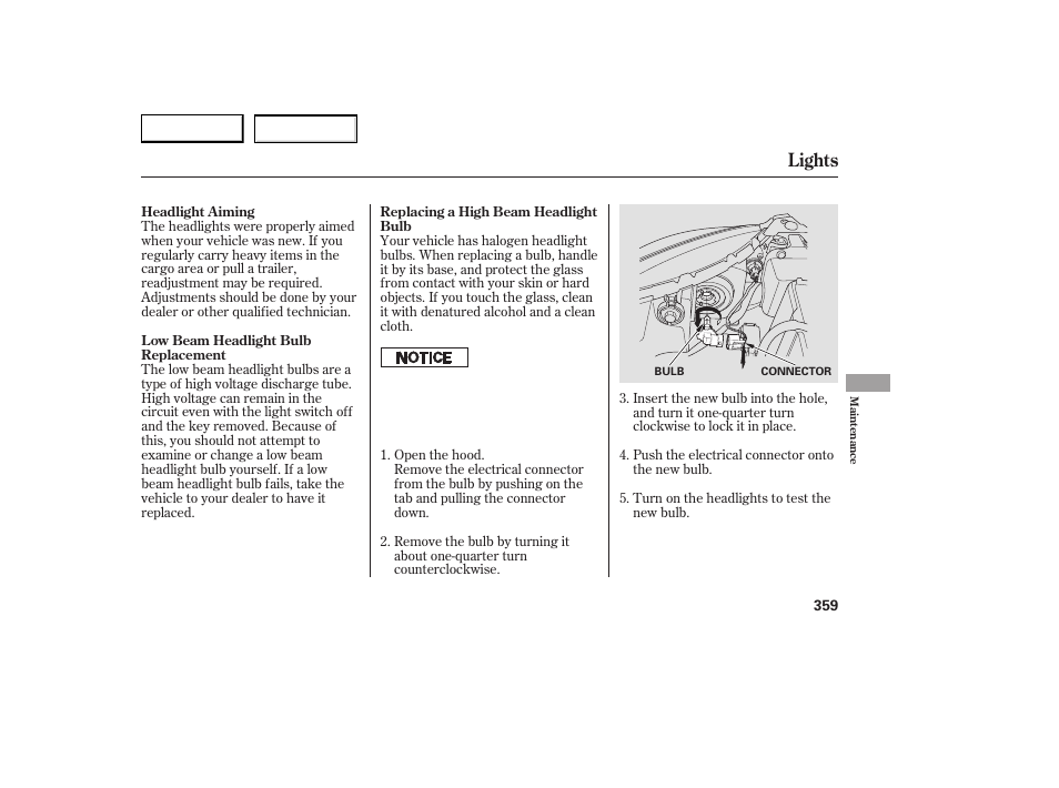 Lights | Acura 2007 RDX - Owner's Manual User Manual | Page 363 / 442