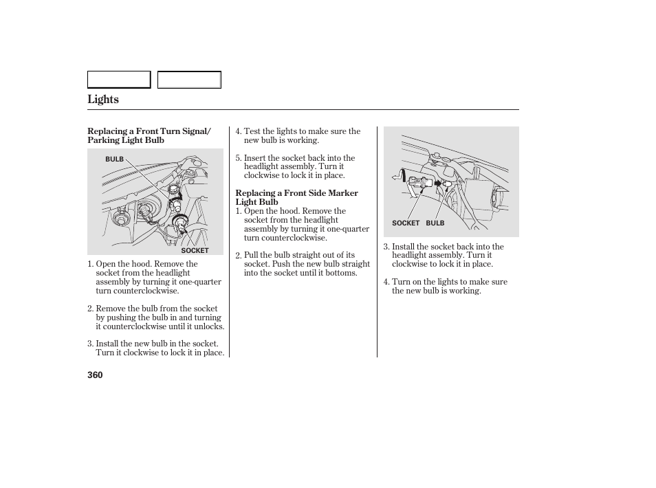 Lights | Acura 2007 RDX - Owner's Manual User Manual | Page 364 / 442