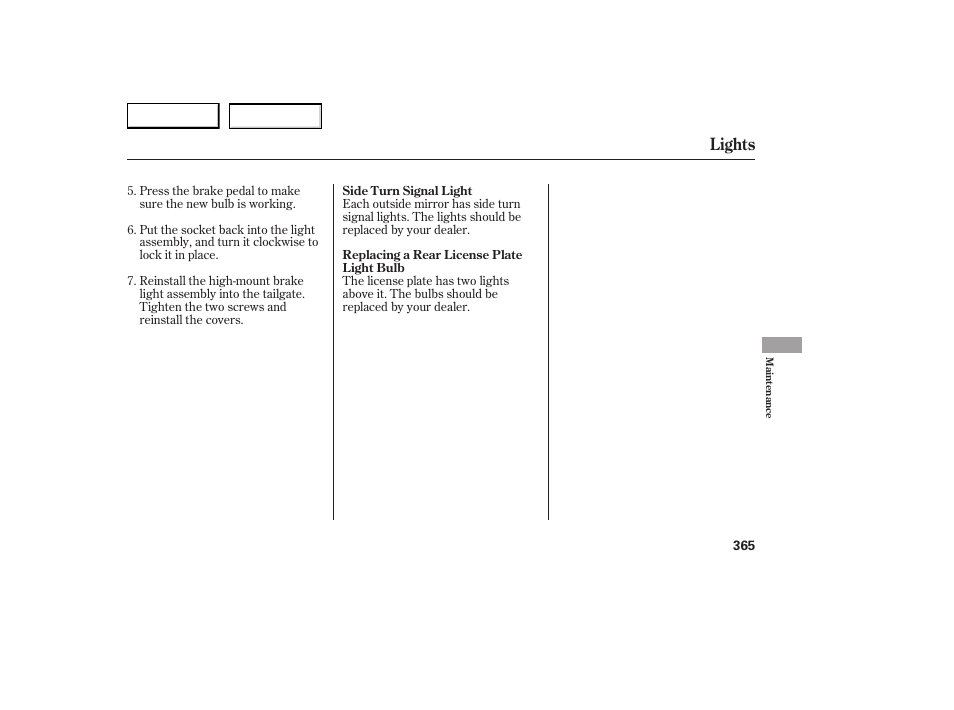 Lights | Acura 2007 RDX - Owner's Manual User Manual | Page 369 / 442
