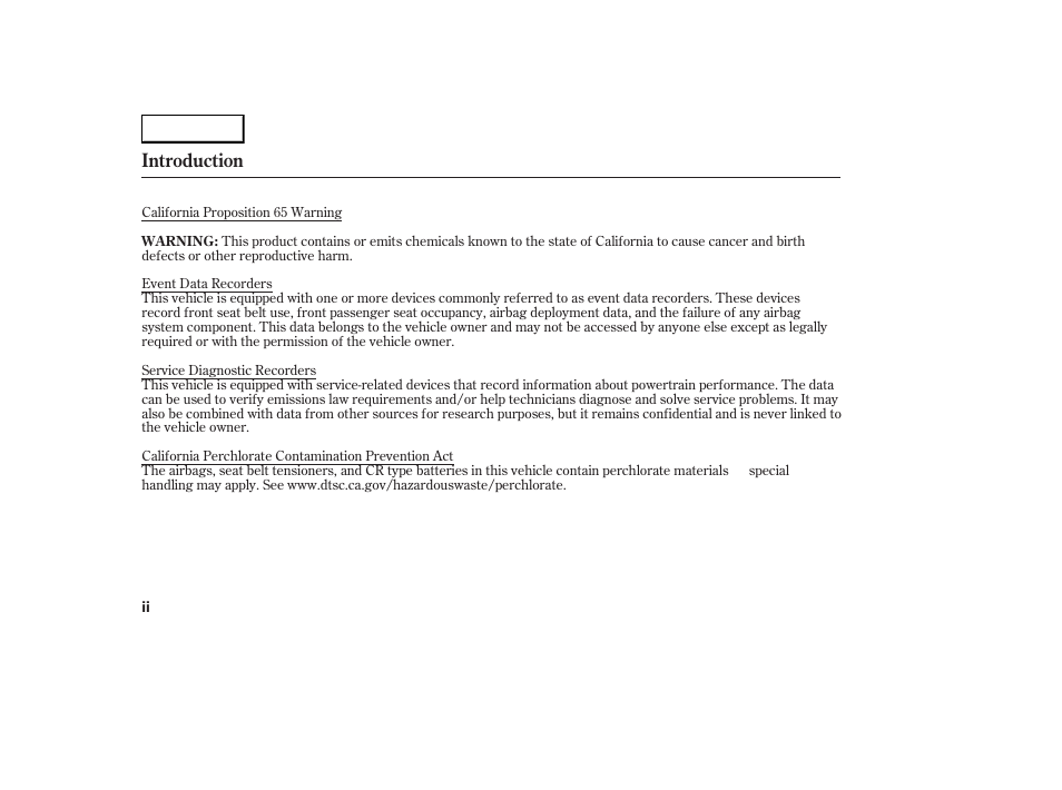 Introduction | Acura 2007 RDX - Owner's Manual User Manual | Page 4 / 442