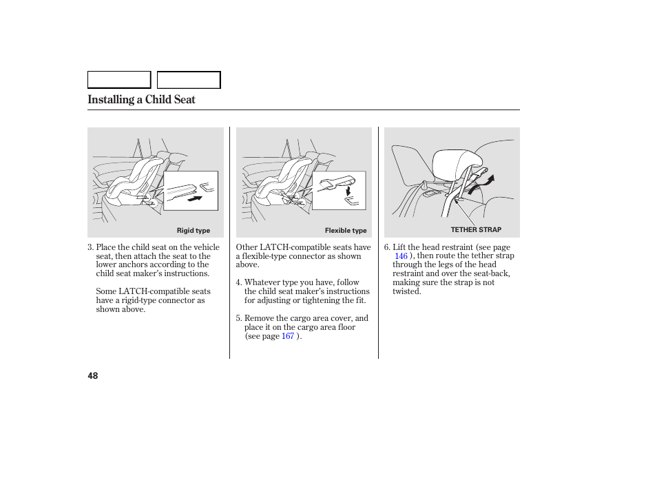 Installing a child seat | Acura 2007 RDX - Owner's Manual User Manual | Page 52 / 442