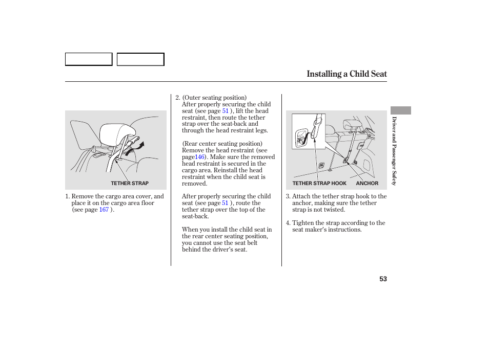 Installing a child seat | Acura 2007 RDX - Owner's Manual User Manual | Page 57 / 442