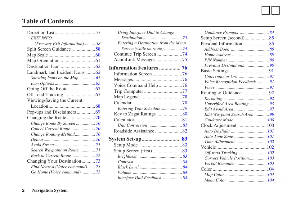 Acura 2007 RL - Navigation Manual User Manual | Page 2 / 3