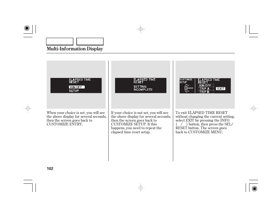 Multi-information display | Acura 2007 RL - Owner's Manual User Manual | Page 104 / 491