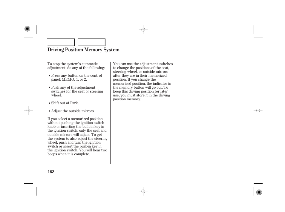 Acura 2007 RL - Owner's Manual User Manual | Page 164 / 491