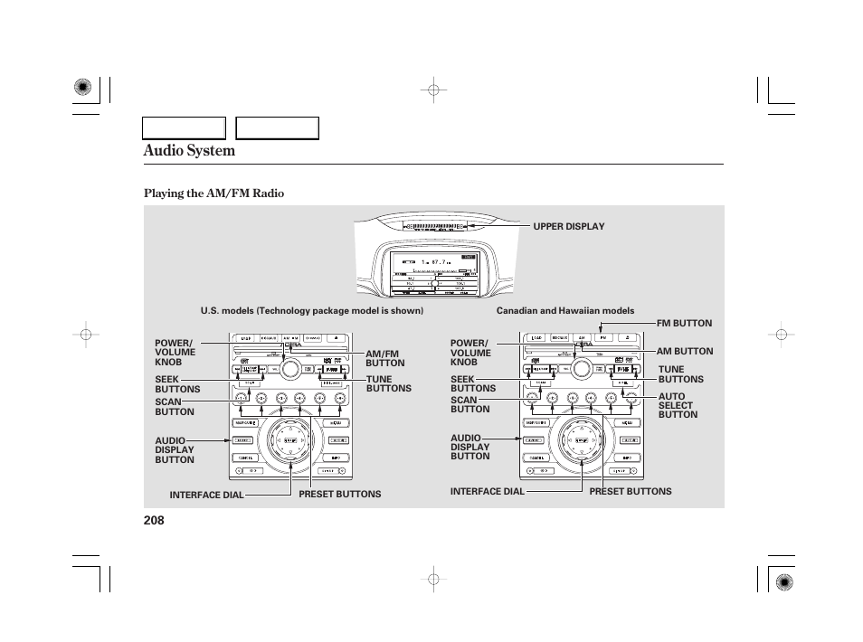 Audio system | Acura 2007 RL - Owner's Manual User Manual | Page 210 / 491