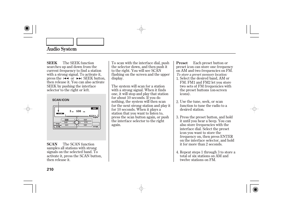 Audio system | Acura 2007 RL - Owner's Manual User Manual | Page 212 / 491