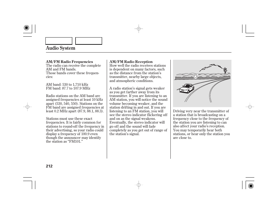 Audio system | Acura 2007 RL - Owner's Manual User Manual | Page 214 / 491