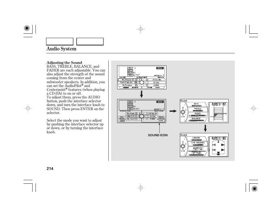 Audio system | Acura 2007 RL - Owner's Manual User Manual | Page 216 / 491