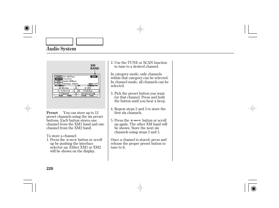 Audio system | Acura 2007 RL - Owner's Manual User Manual | Page 222 / 491