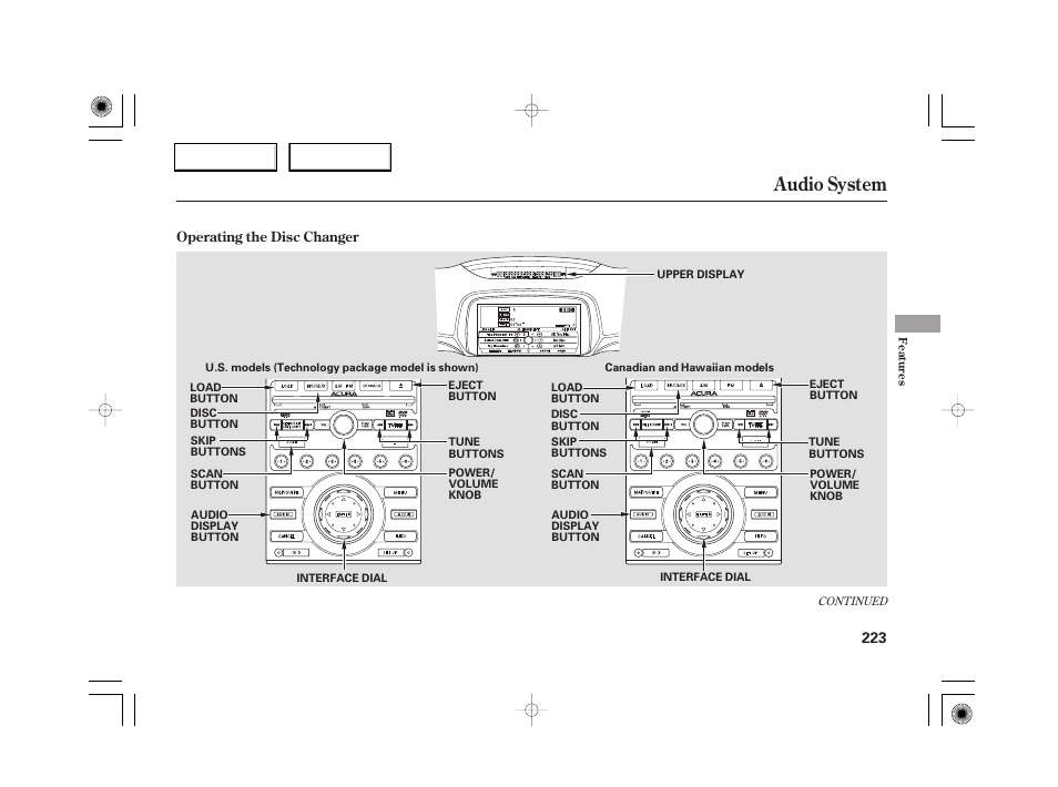 Audio system | Acura 2007 RL - Owner's Manual User Manual | Page 225 / 491