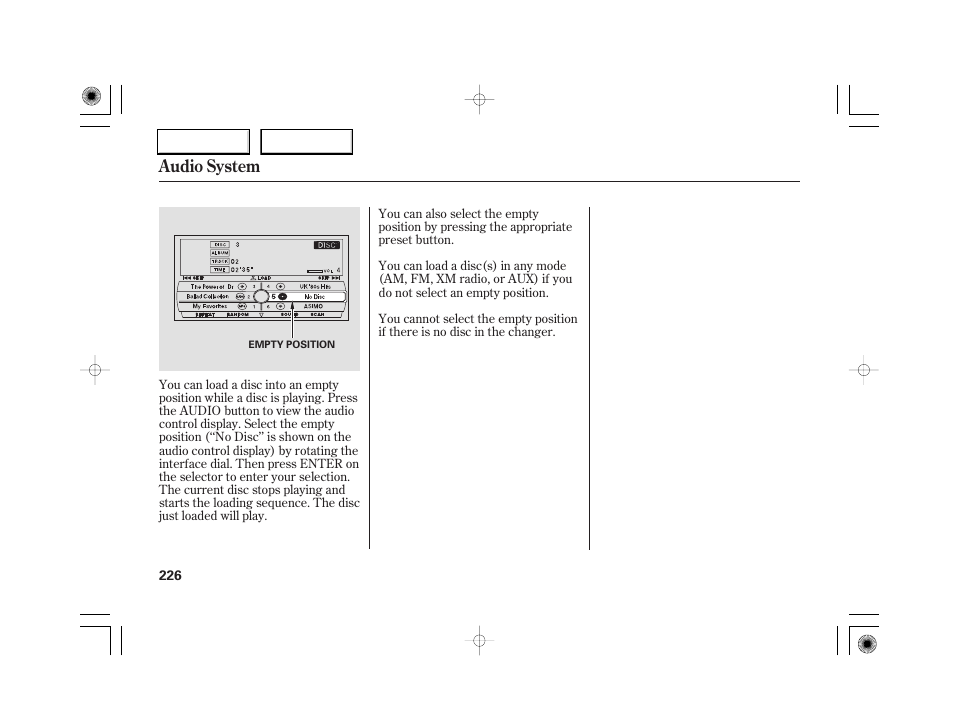 Audio system | Acura 2007 RL - Owner's Manual User Manual | Page 228 / 491