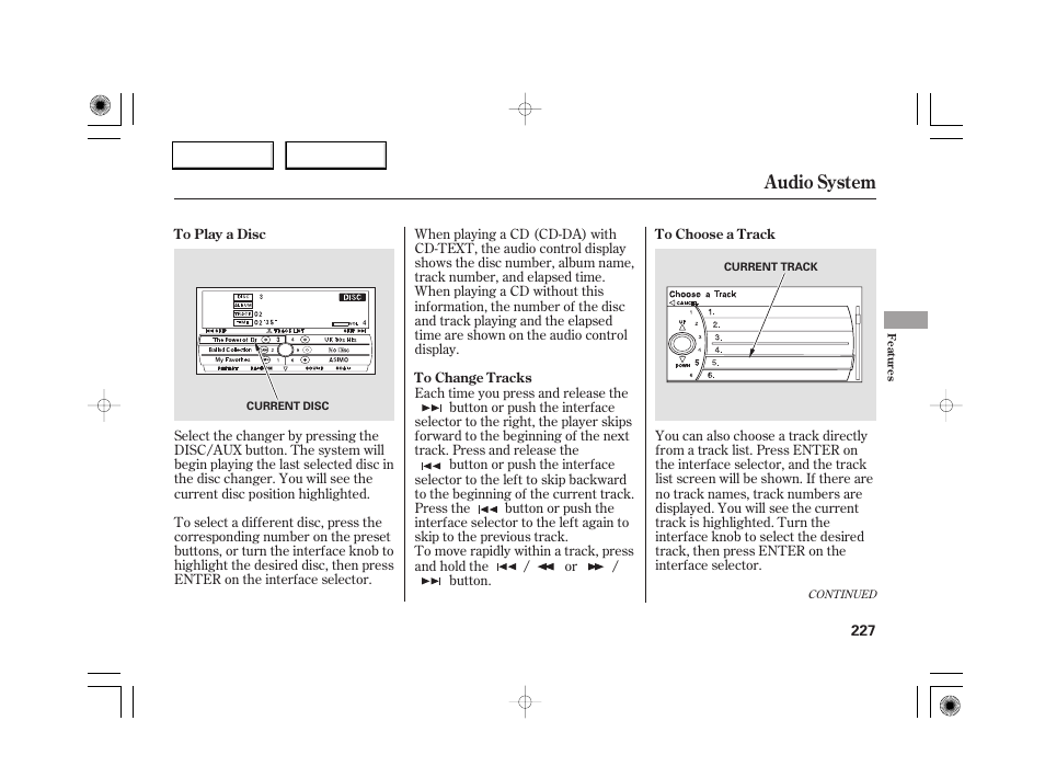 Audio system | Acura 2007 RL - Owner's Manual User Manual | Page 229 / 491