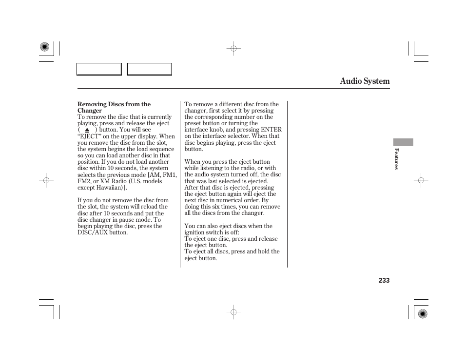 Audio system | Acura 2007 RL - Owner's Manual User Manual | Page 235 / 491