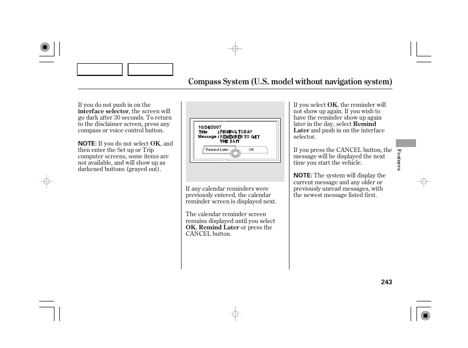 Acura 2007 RL - Owner's Manual User Manual | Page 245 / 491