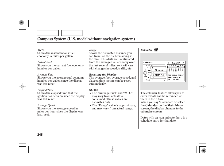 Acura 2007 RL - Owner's Manual User Manual | Page 250 / 491