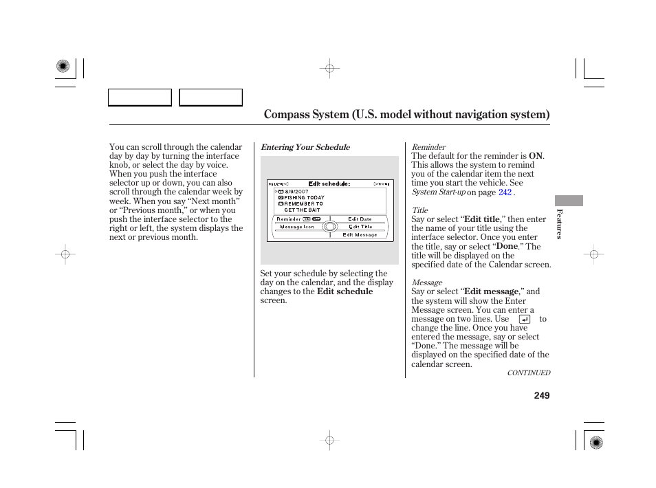 Acura 2007 RL - Owner's Manual User Manual | Page 251 / 491