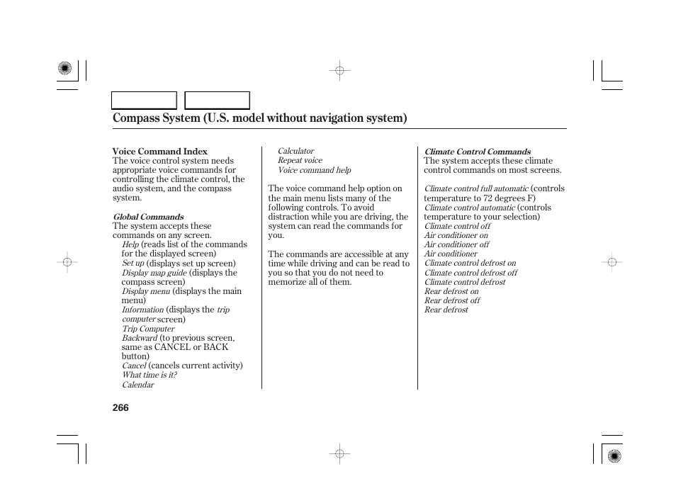 Acura 2007 RL - Owner's Manual User Manual | Page 268 / 491