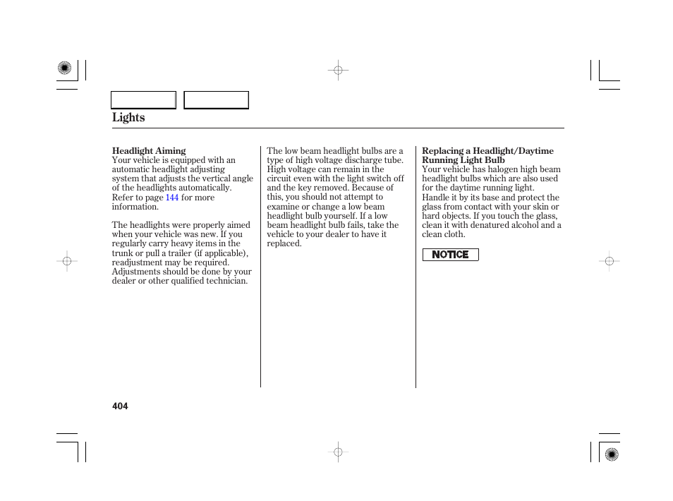 Lights | Acura 2007 RL - Owner's Manual User Manual | Page 406 / 491
