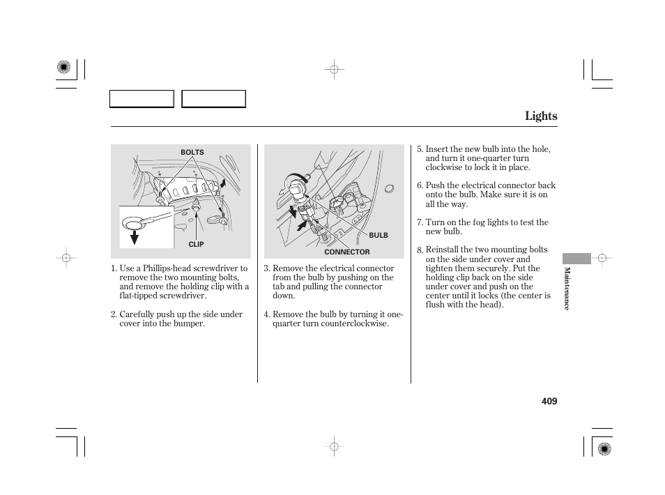 Lights | Acura 2007 RL - Owner's Manual User Manual | Page 411 / 491