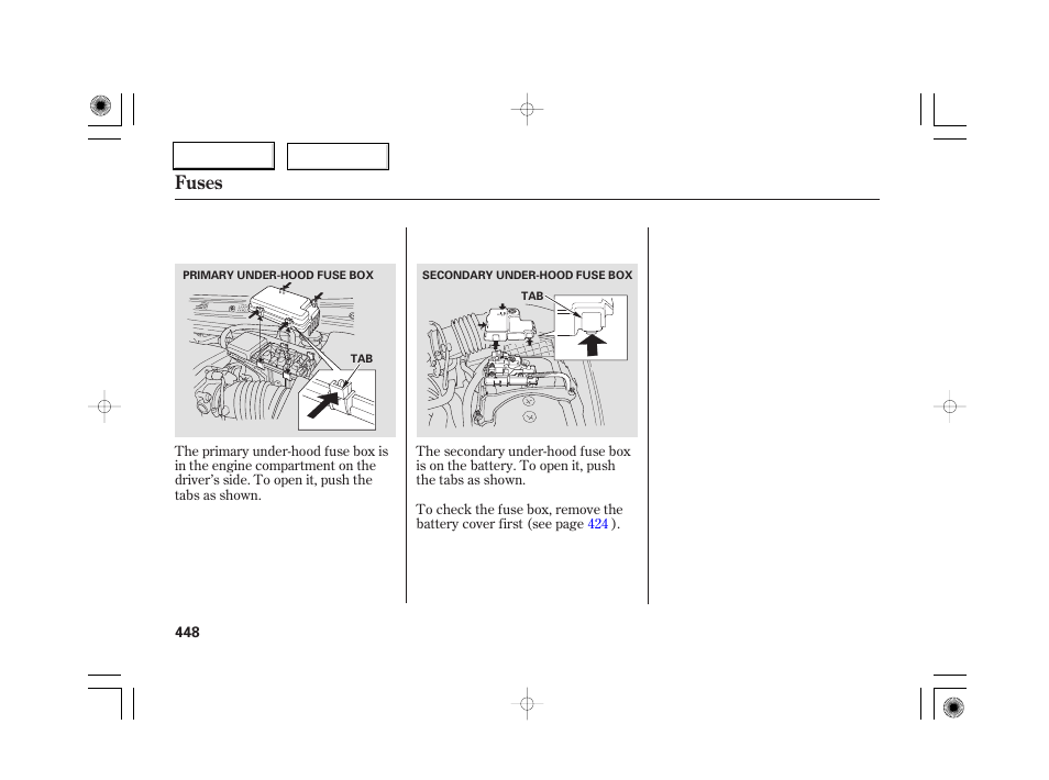 Fuses | Acura 2007 RL - Owner's Manual User Manual | Page 450 / 491