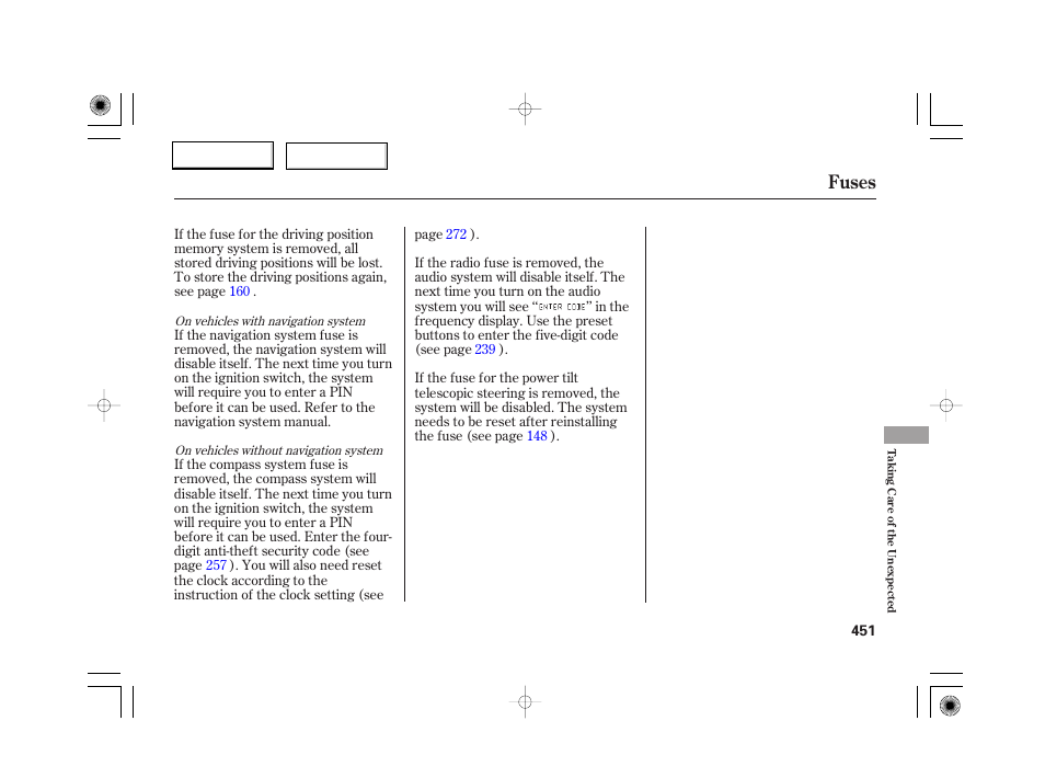 Fuses | Acura 2007 RL - Owner's Manual User Manual | Page 453 / 491