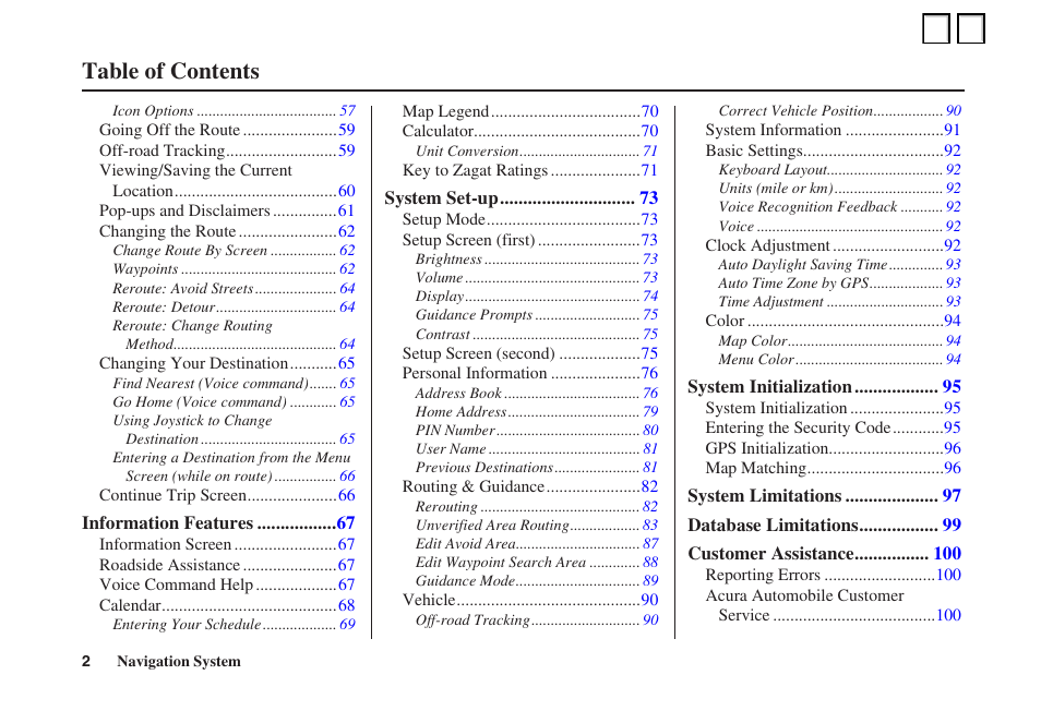 Acura 2007 TSX - Navigation Manual User Manual | Page 2 / 3