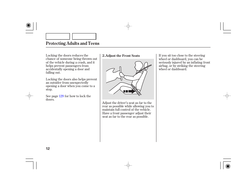 Protecting adults and teens | Acura 2007 TSX - Owner's Manual User Manual | Page 15 / 379