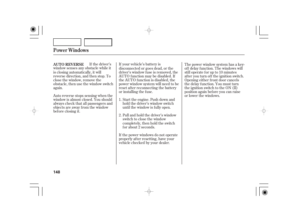 Power windows | Acura 2007 TSX - Owner's Manual User Manual | Page 151 / 379