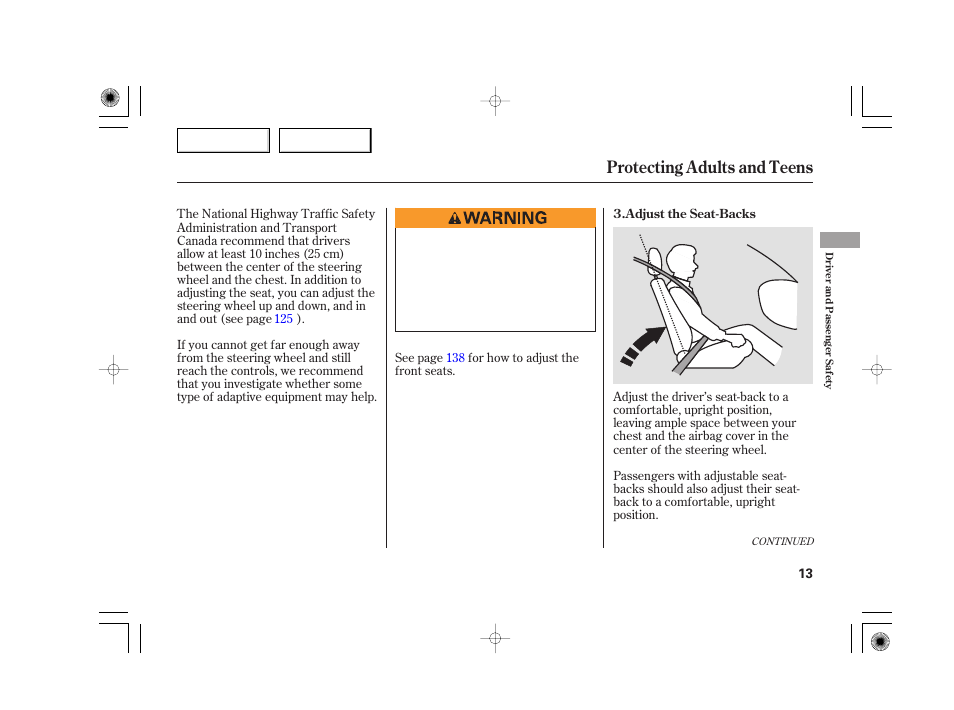 Protecting adults and teens | Acura 2007 TSX - Owner's Manual User Manual | Page 16 / 379