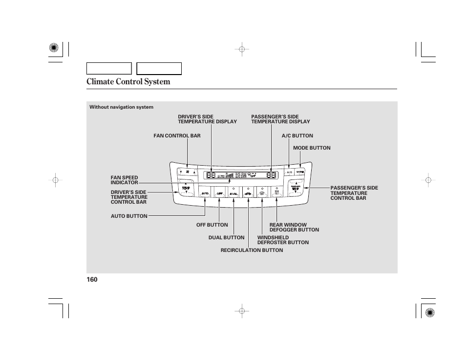 Climate control system | Acura 2007 TSX - Owner's Manual User Manual | Page 163 / 379