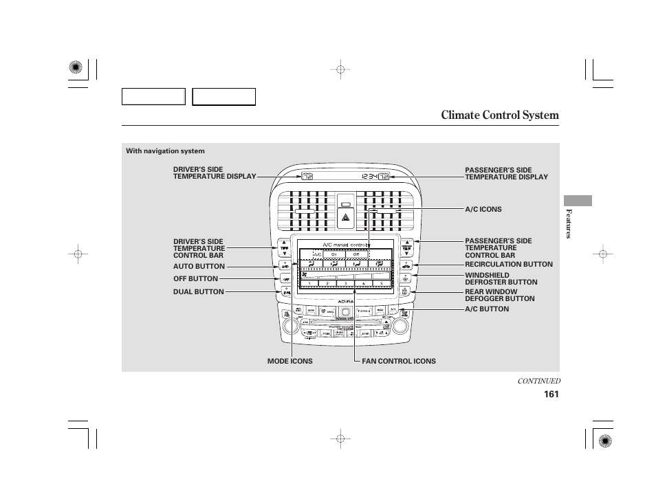 Climate control system | Acura 2007 TSX - Owner's Manual User Manual | Page 164 / 379