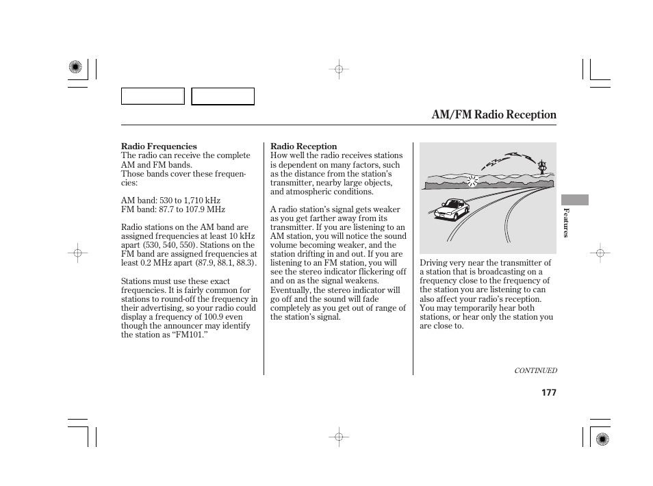 Am/fm radio reception | Acura 2007 TSX - Owner's Manual User Manual | Page 180 / 379