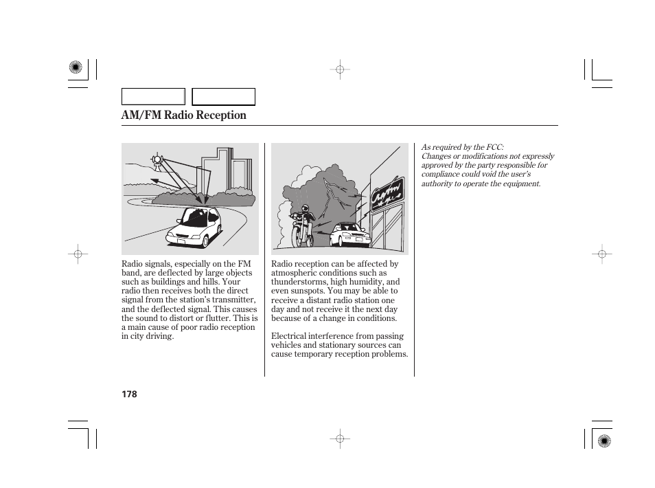 Am/fm radio reception | Acura 2007 TSX - Owner's Manual User Manual | Page 181 / 379