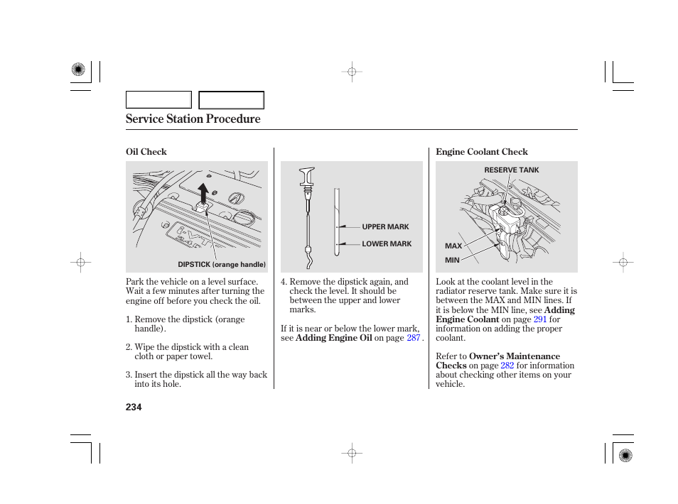 Service station procedure | Acura 2007 TSX - Owner's Manual User Manual | Page 237 / 379