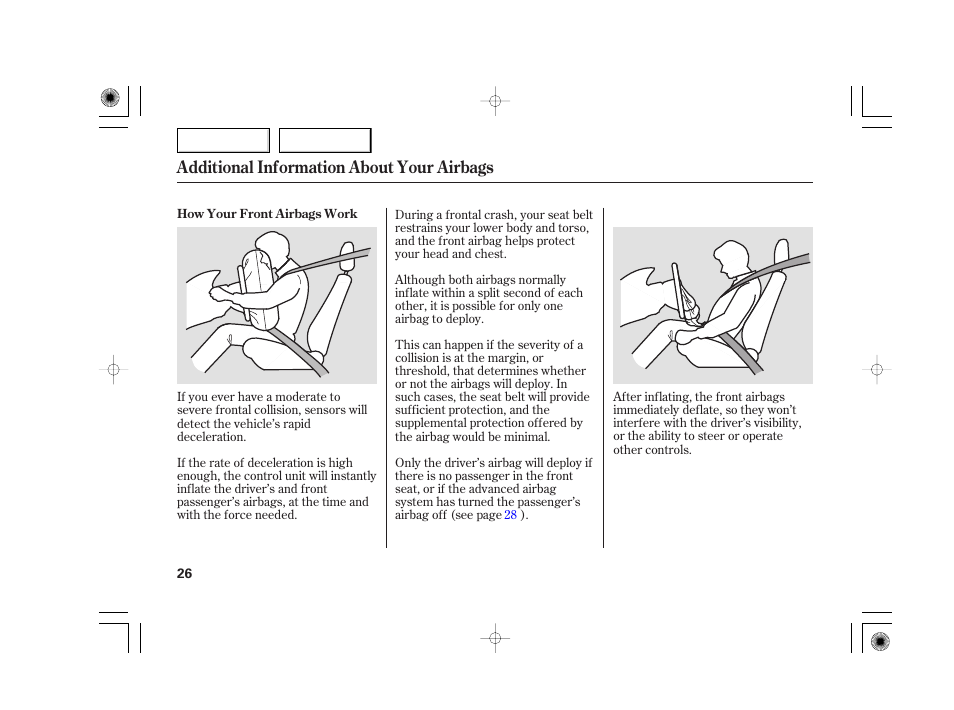 Additional information about your airbags | Acura 2007 TSX - Owner's Manual User Manual | Page 29 / 379