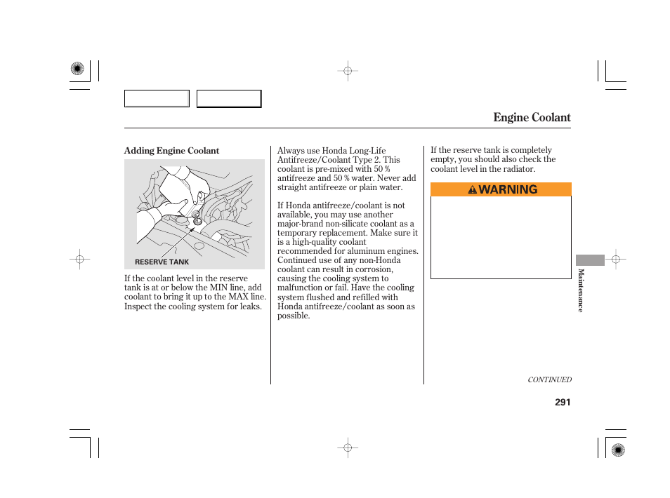 Engine coolant | Acura 2007 TSX - Owner's Manual User Manual | Page 294 / 379