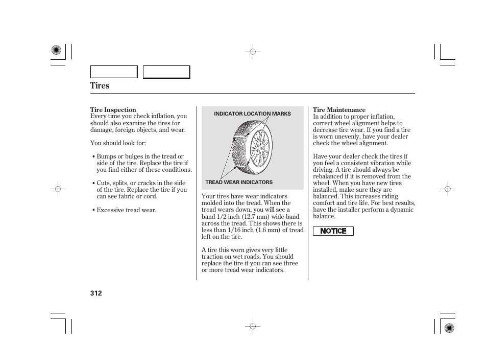 Tires | Acura 2007 TSX - Owner's Manual User Manual | Page 315 / 379