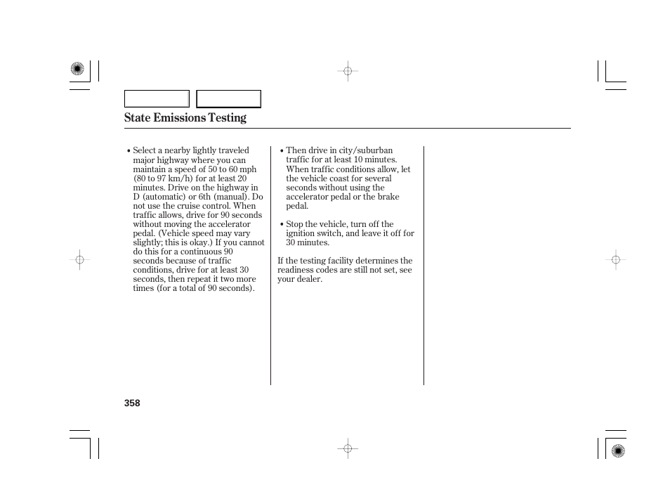 State emissions testing | Acura 2007 TSX - Owner's Manual User Manual | Page 361 / 379