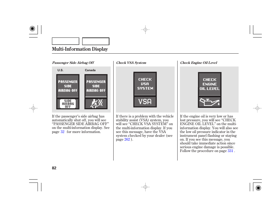 Multi-information display | Acura 2007 TSX - Owner's Manual User Manual | Page 85 / 379