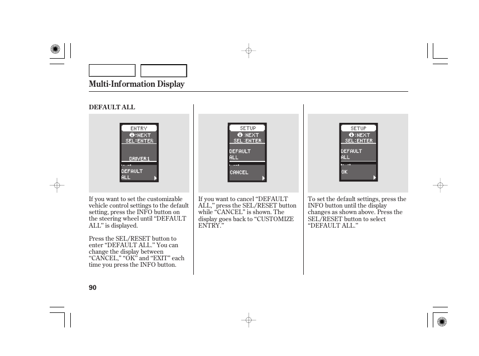 Multi-information display | Acura 2007 TSX - Owner's Manual User Manual | Page 93 / 379