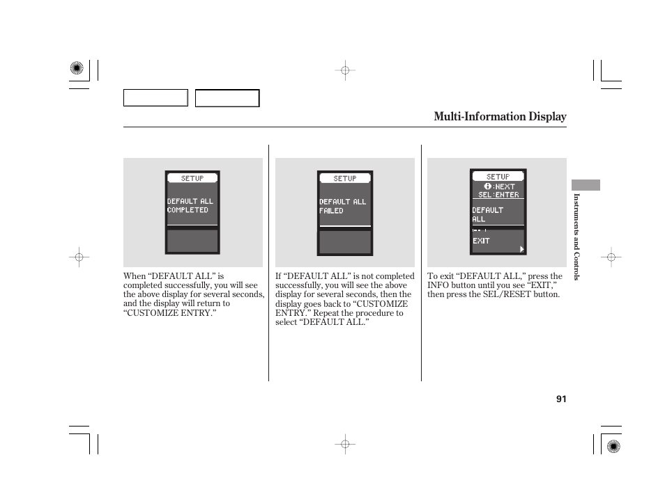 Multi-information display | Acura 2007 TSX - Owner's Manual User Manual | Page 94 / 379