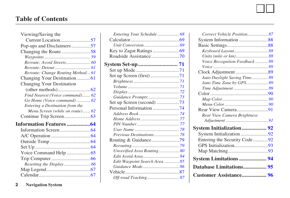 Acura 2006 MDX - Navigation Manual User Manual | Page 2 / 3