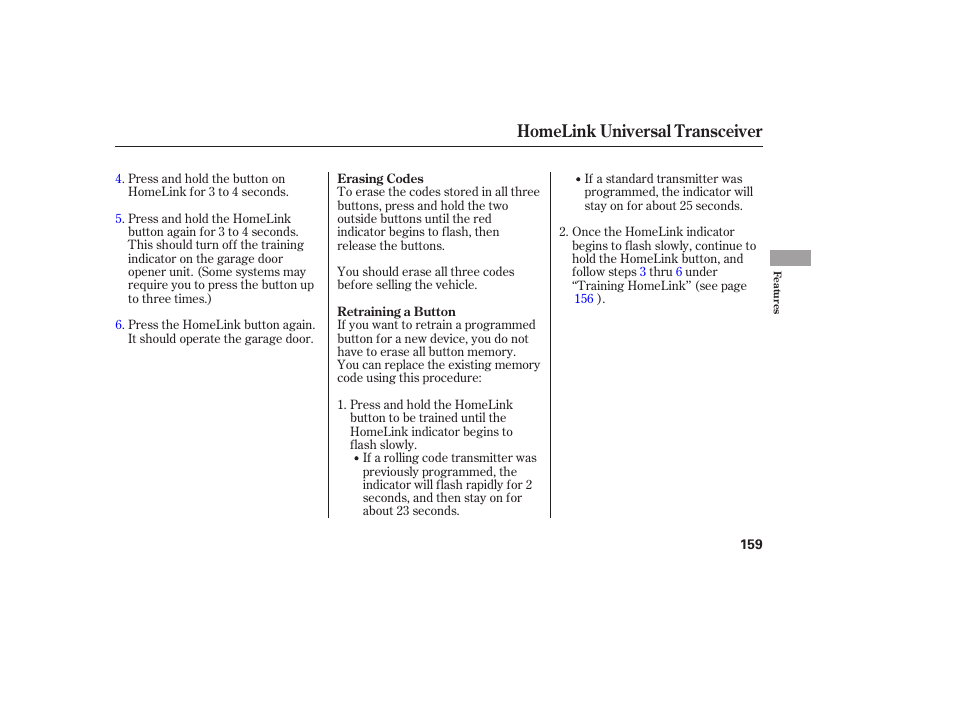 Homelink universal transceiver | Acura 2006 MDX - Owner's Manual User Manual | Page 160 / 311