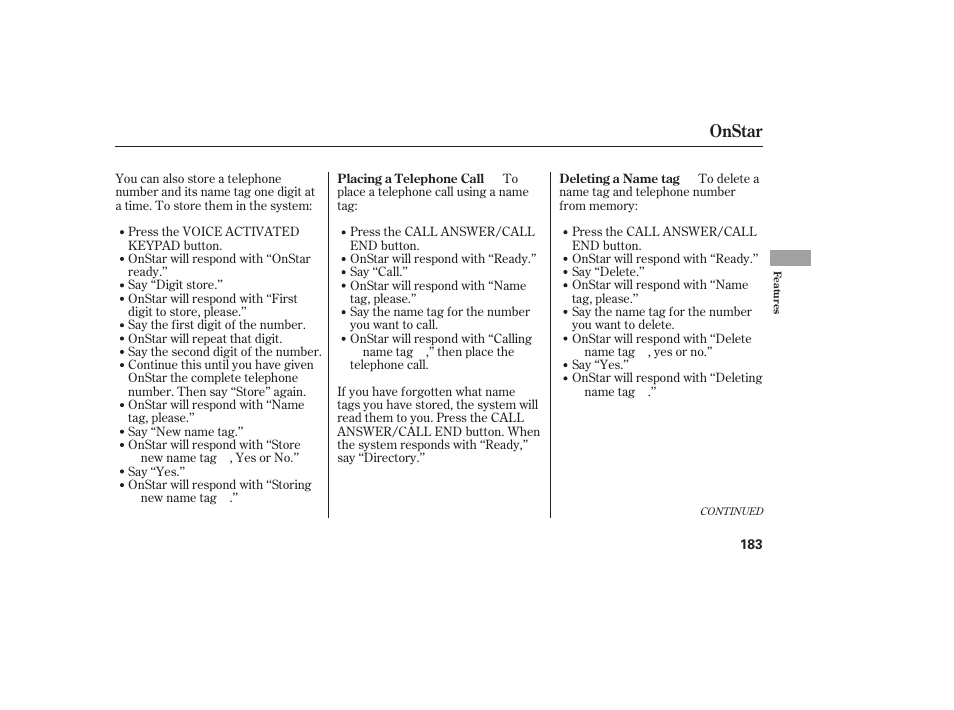 Onstar | Acura 2006 MDX - Owner's Manual User Manual | Page 184 / 311
