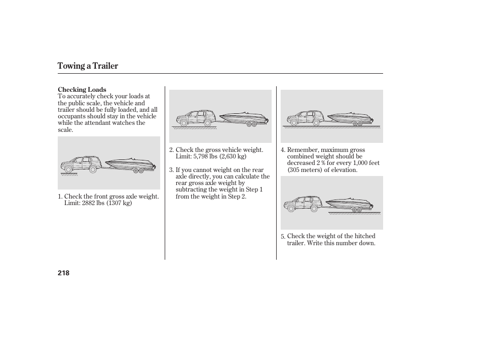 Towing a trailer | Acura 2006 MDX - Owner's Manual User Manual | Page 219 / 311