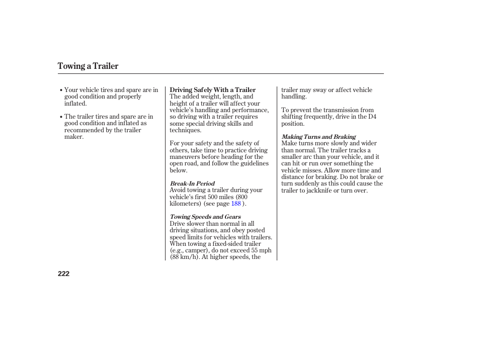 Towing a trailer | Acura 2006 MDX - Owner's Manual User Manual | Page 223 / 311