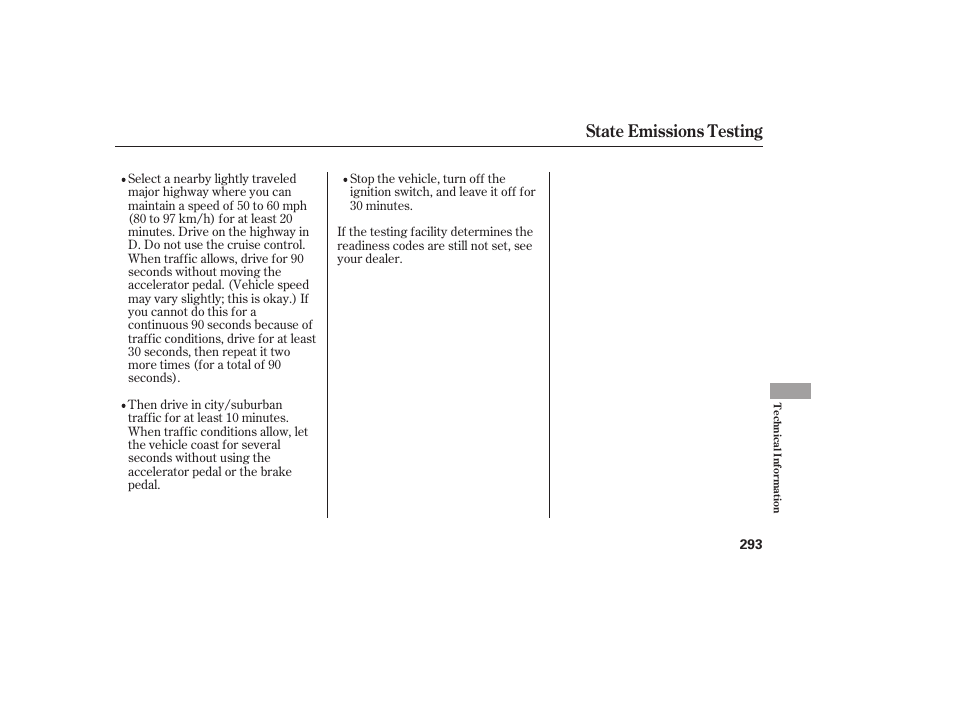 State emissions testing | Acura 2006 MDX - Owner's Manual User Manual | Page 294 / 311